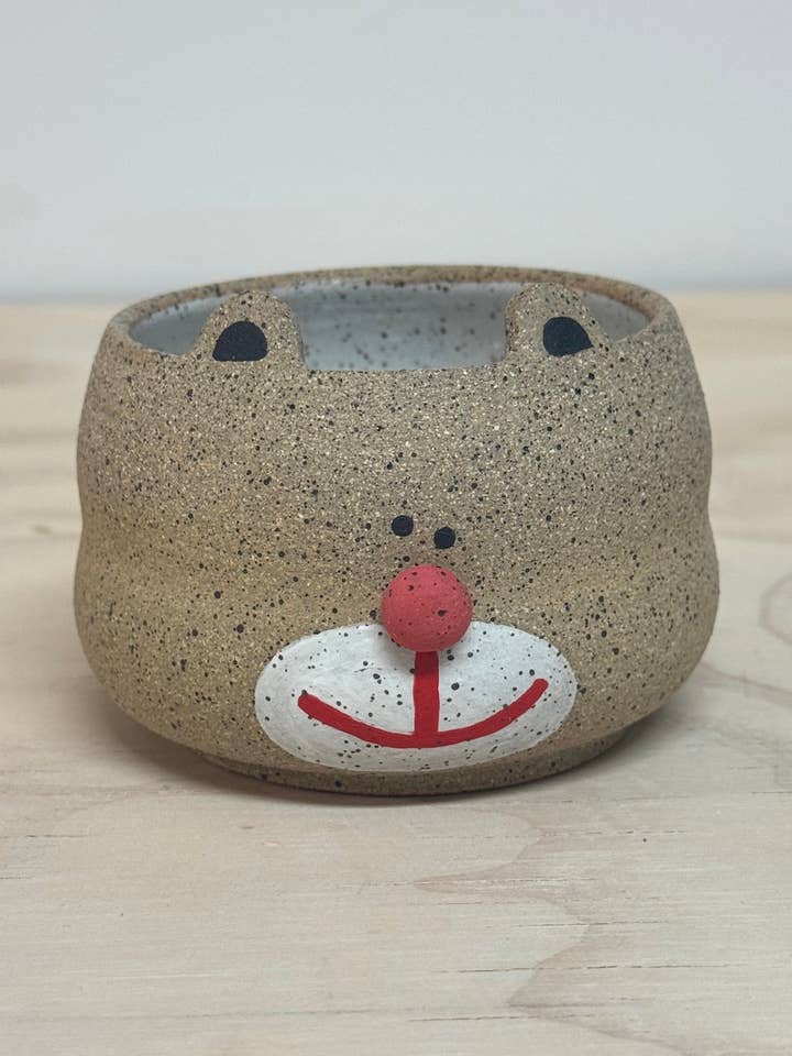 Ceramic Bear Plant Pot (MADE TO ORDER- Read Description!) for wholesale by Rolly Poly Studios