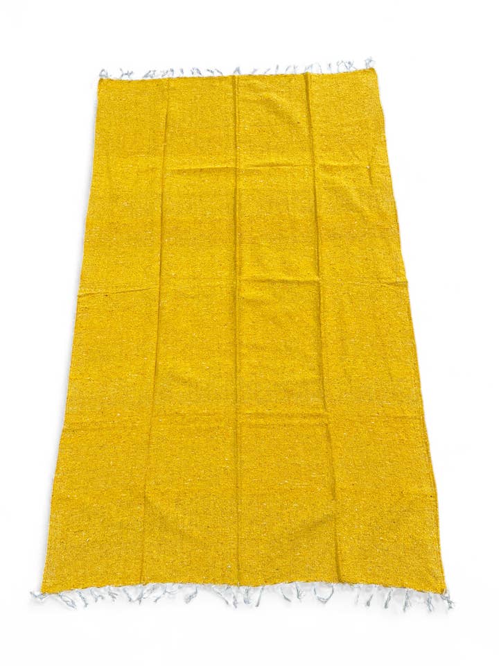 Solid Woven Color Mexican Blankets - Yellow for wholesale by SIDREY