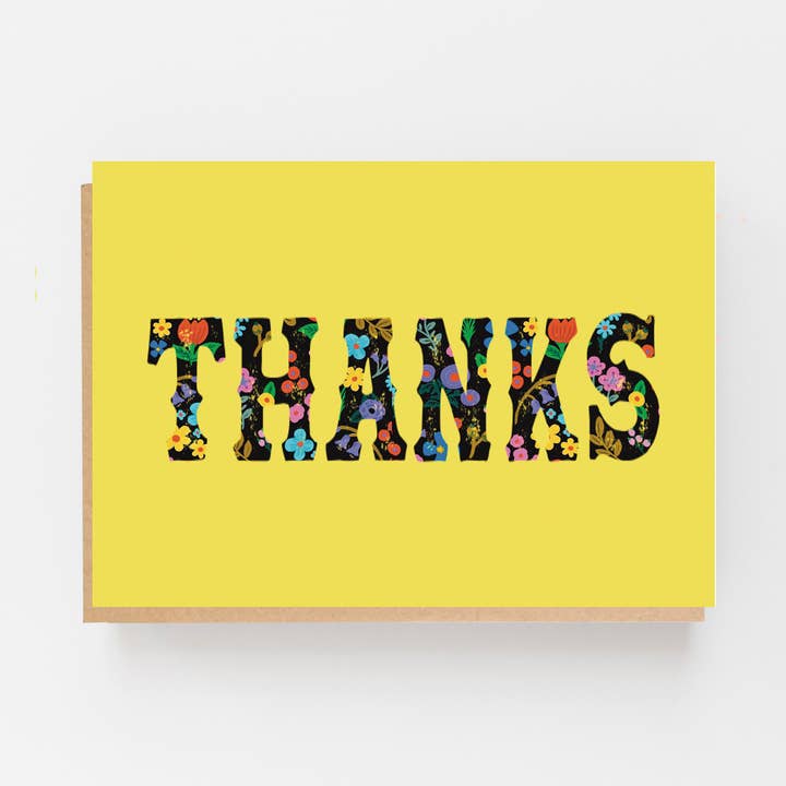 Thanks Romanian Pattern - Yellow for wholesale by Lomond Paper Co