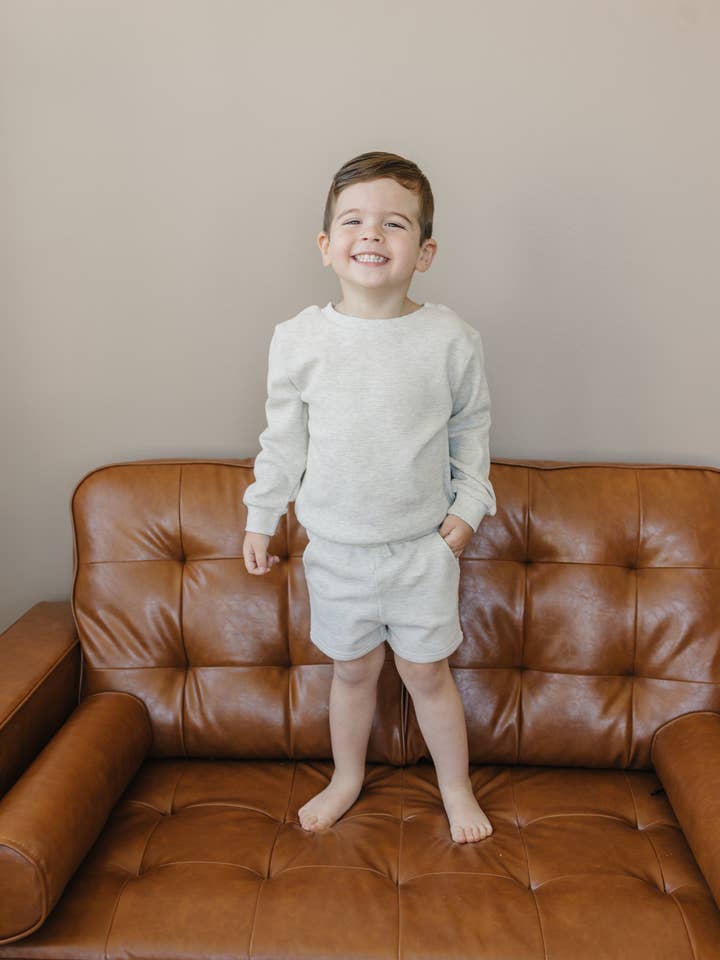 Blank Crew Neck | Ash for wholesale by Henry Drew Collection