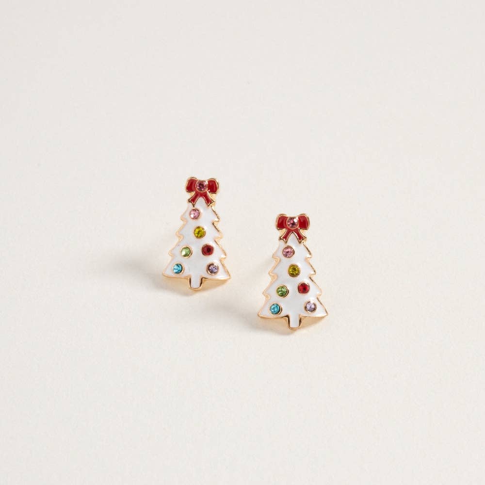 Designature New York - Wholesale Stud/Post Earrings - Christmas Tree with Pearl Rhinestone Post Earrings10