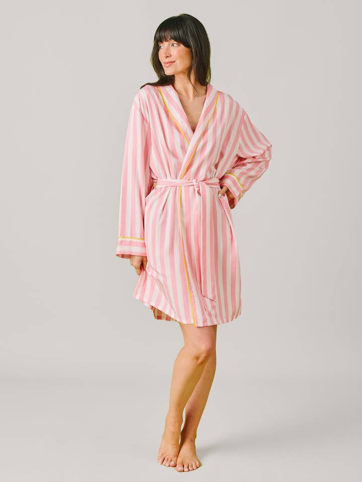 Retro Stripe Lounge Robe for wholesale by Katie Kime