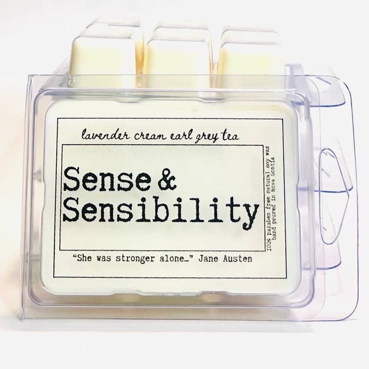 Fornuft og Følelse Voksbriketter - Lavendel & Earl Grey for engroshandel hos NovelTea Bookstore & Gifts