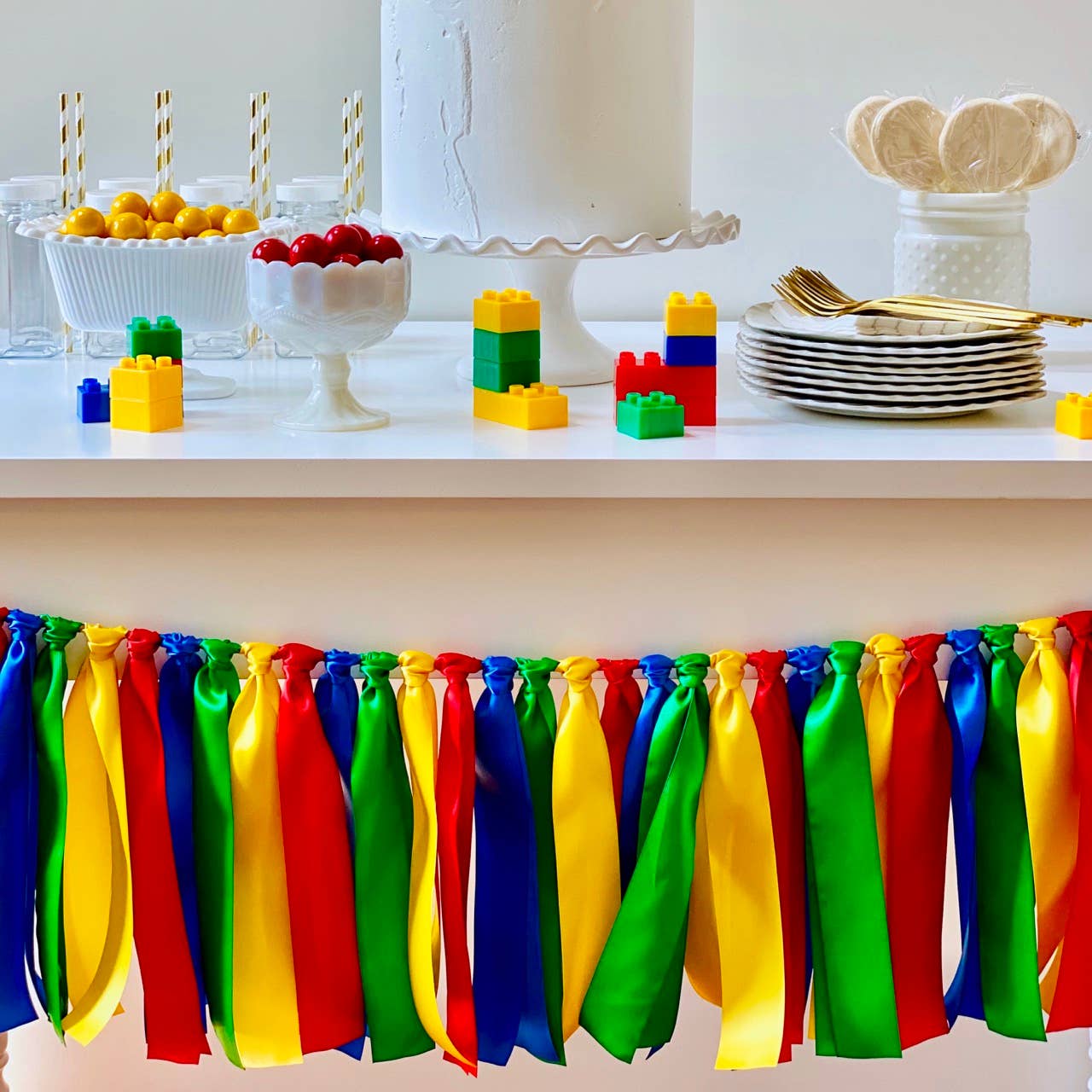 The Party Teacher - Wholesale Bunting/Garland - Primary Colors Ribbon Bunting6