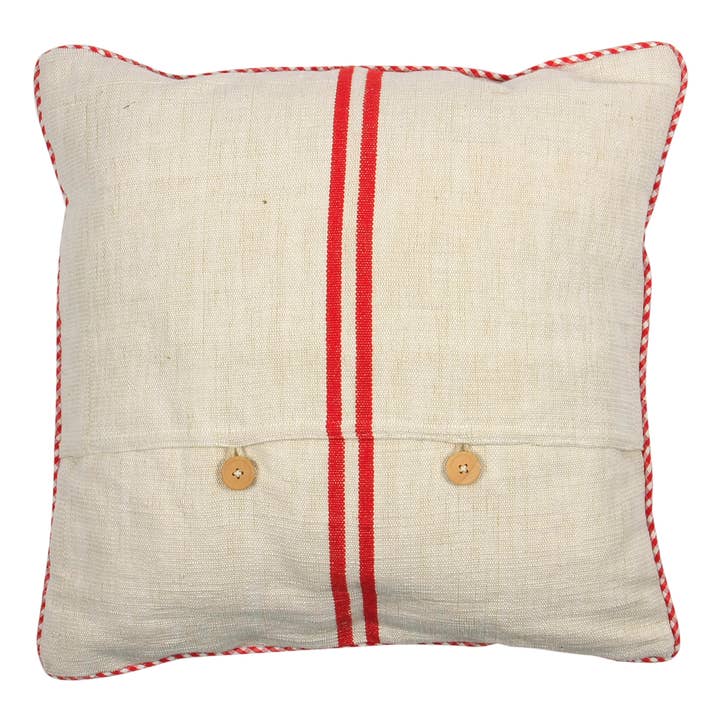 Heritage Lace - Wholesale Throw Pillow Cover - Country Buffalo Check Plaid 20x20 Pillow Cover Red White3