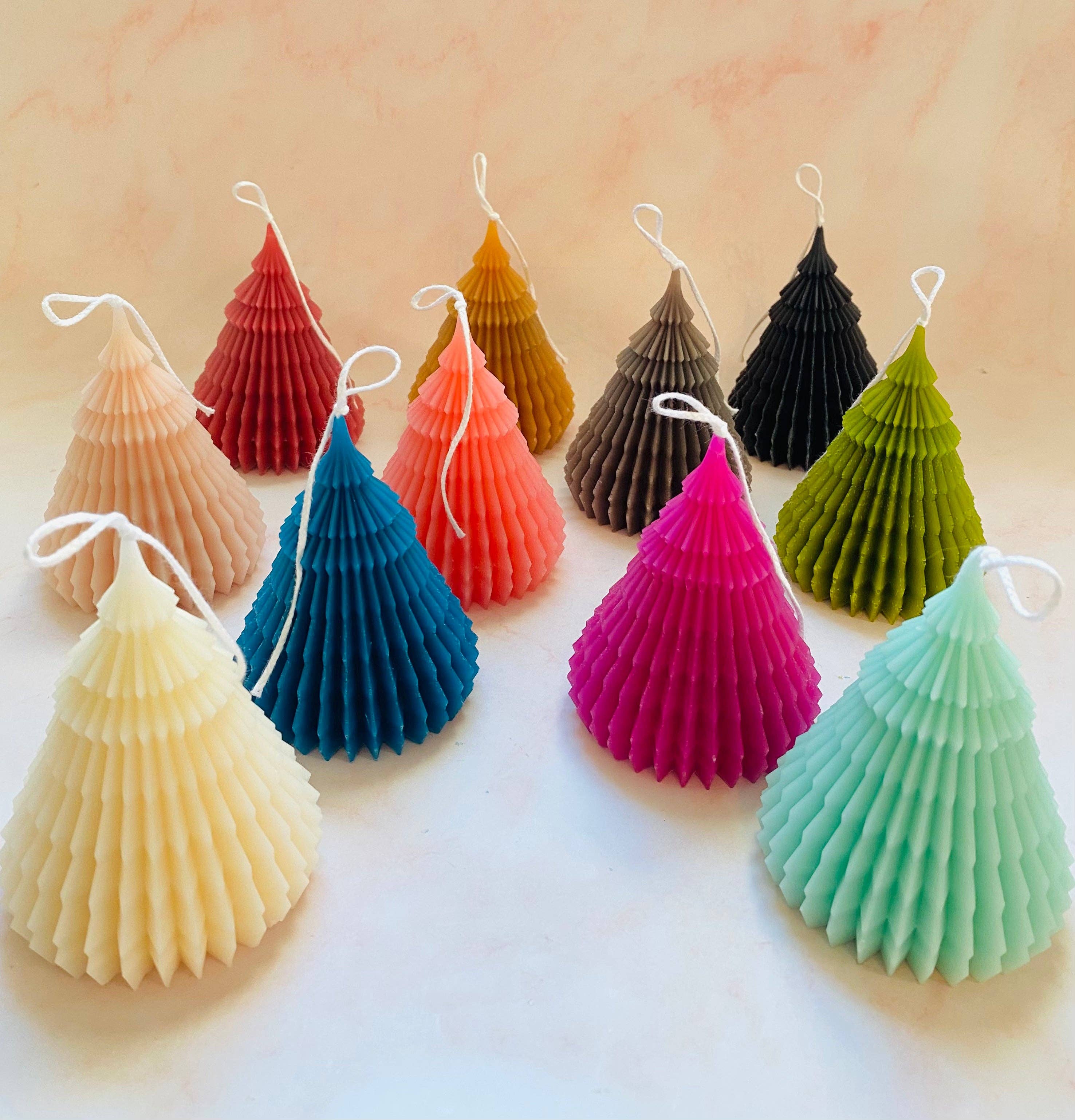 Maple + Love - Wholesale Novelty Candle - Small Origami Christmas Tree Beeswax Candle6