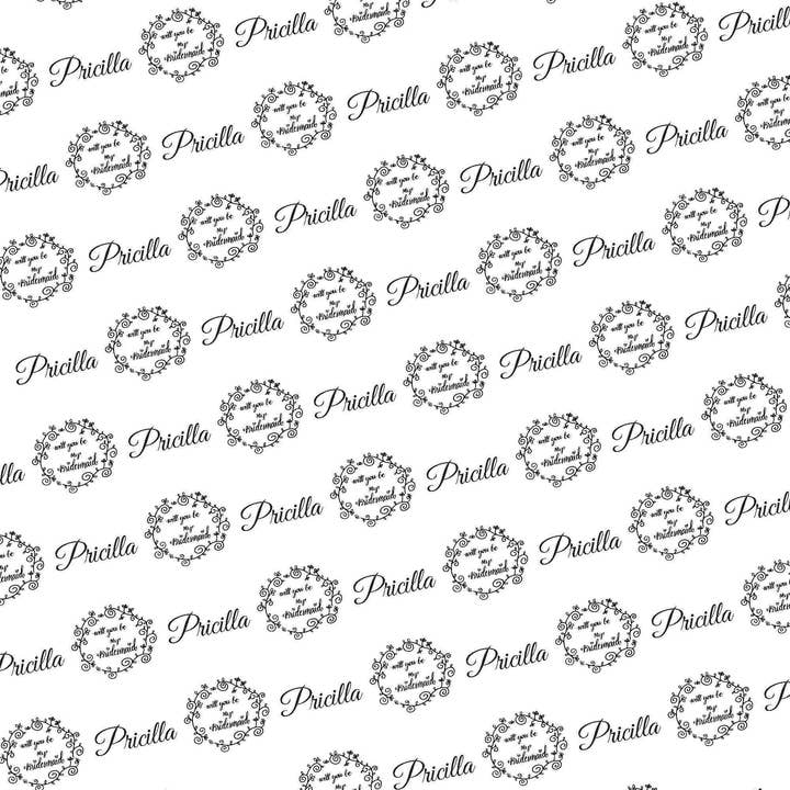 Proposta de dama de honra de casamento embrulho de presente por atacado de Potter's Printing