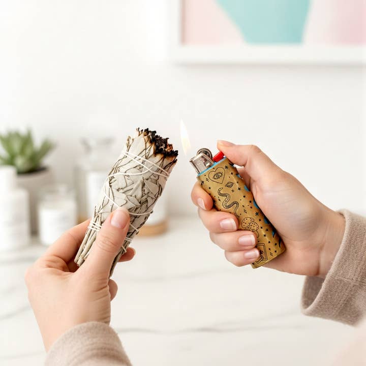 The Retrograde Shop - Wholesale Lighter - Celestial Magic Ritual Brass Lighter Case5