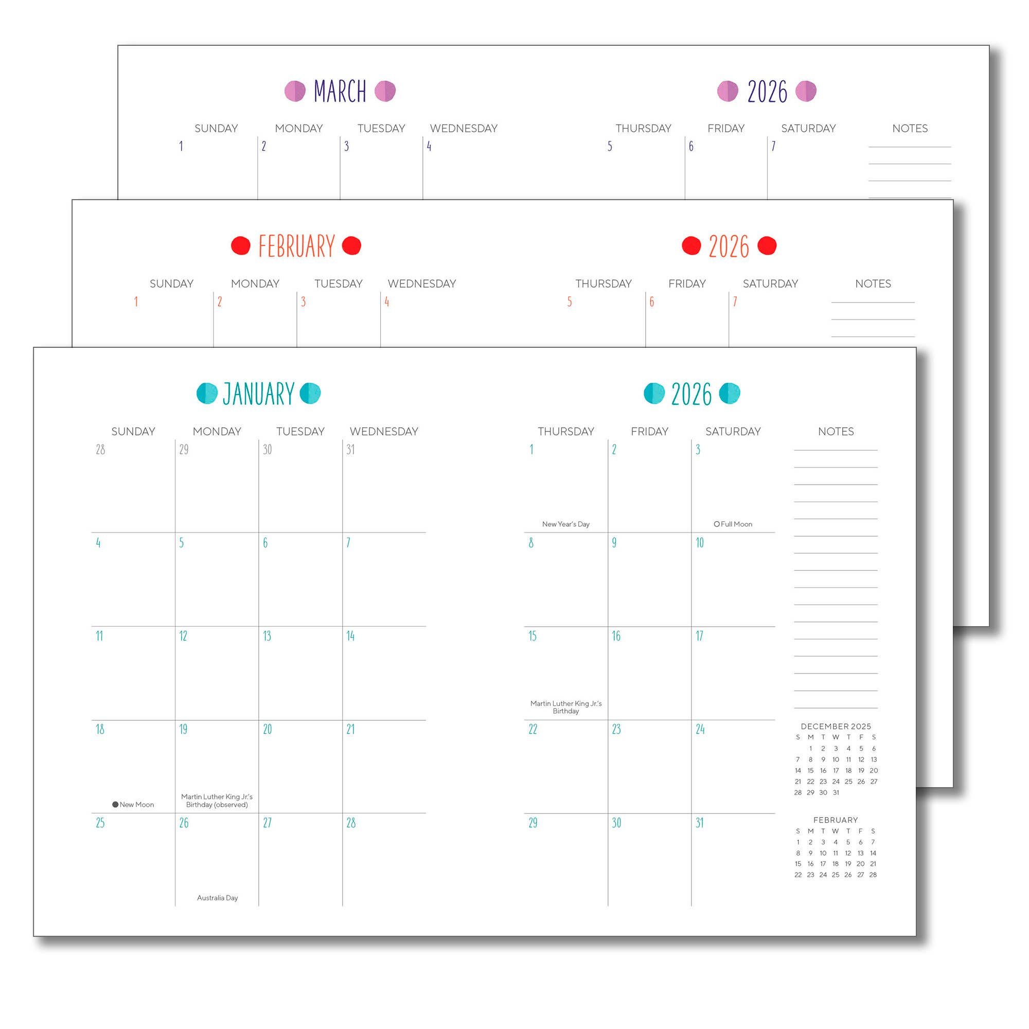 Sellers Publishing - Wholesale Planner - 2026 Fresh & Colorful High Note® Softcover Planner2