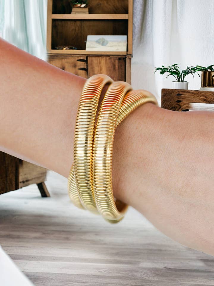 3 Layers Chunky Alloy Bangle for wholesale by 1 the Woman