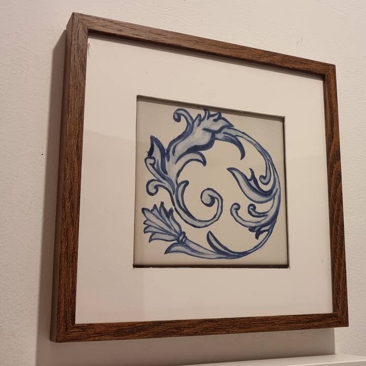 Hazbruk Ceramics - Venta al por mayor Marcos de fotos - Solo Strokes: marco de exhibición de un solo azulejo10