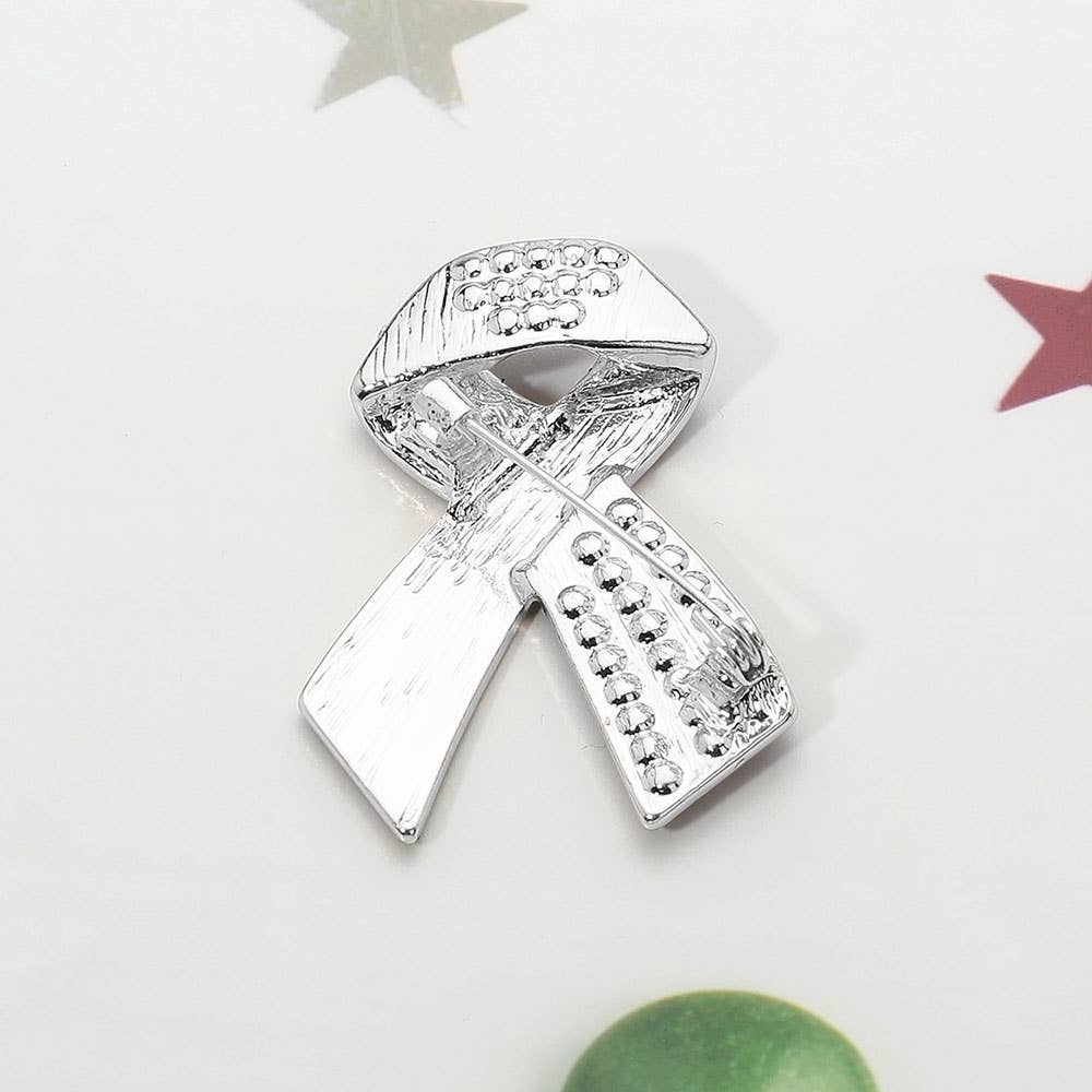 Sensibling Corp. - Wholesale Brooch - Stone Paved American USA Flag Bow Brooch5