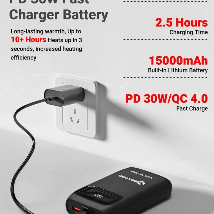 Antarctica Outdoors – wholesale Portable charger – ANTARCTICA GEAR 15000mAh 12V Portable Battery, PD 30W and QC 4.0 Fast Charger Battery3
