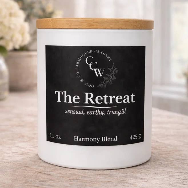 CCW & Co farmhouse candles - Wholesale Jar/Filled Candle - Cottage Jar Candle  | 11 oz - The Retreat0