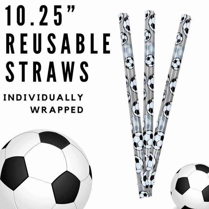 Kims Korner - Wholesale Drinking Straw - Strawberry ~ 10.25" Long Printed Plastic Straws ~ IND WRAPPED