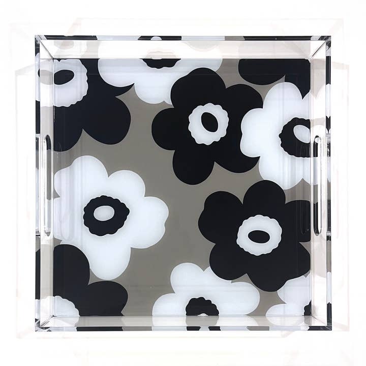 blossom charcoal - 11"x11" for wholesale by margo.rebecca