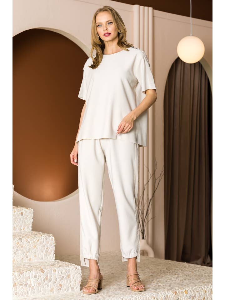 Joh Apparel - Venta al por mayor Jersey corto de punto - Mujer - Top de Crepé Elástico Kate Knit18