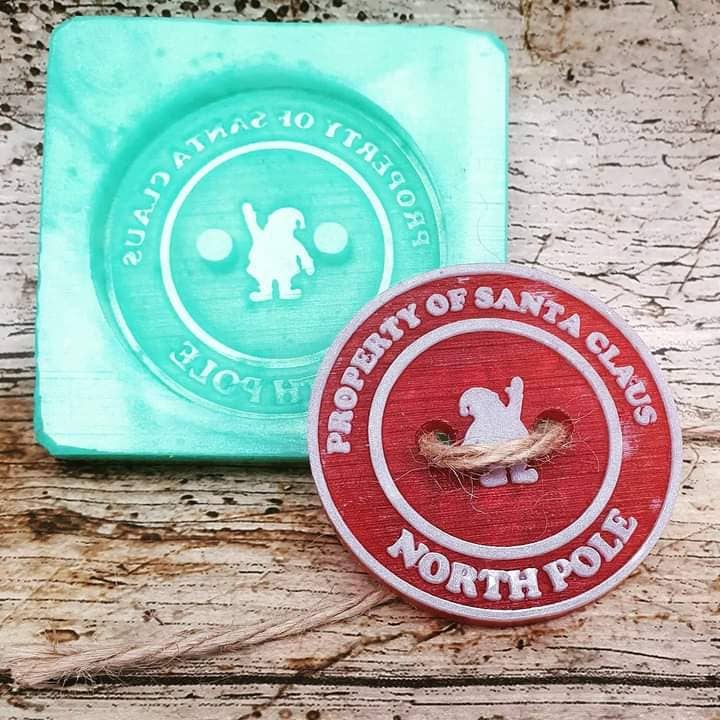 Molde de silicona con botón de Santa para venta al por mayor de Mr Resin