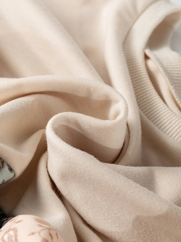 Jet Stream Paisley Geometric Patchwork Crew Neck Loose Fit Top for wholesale on Faire4