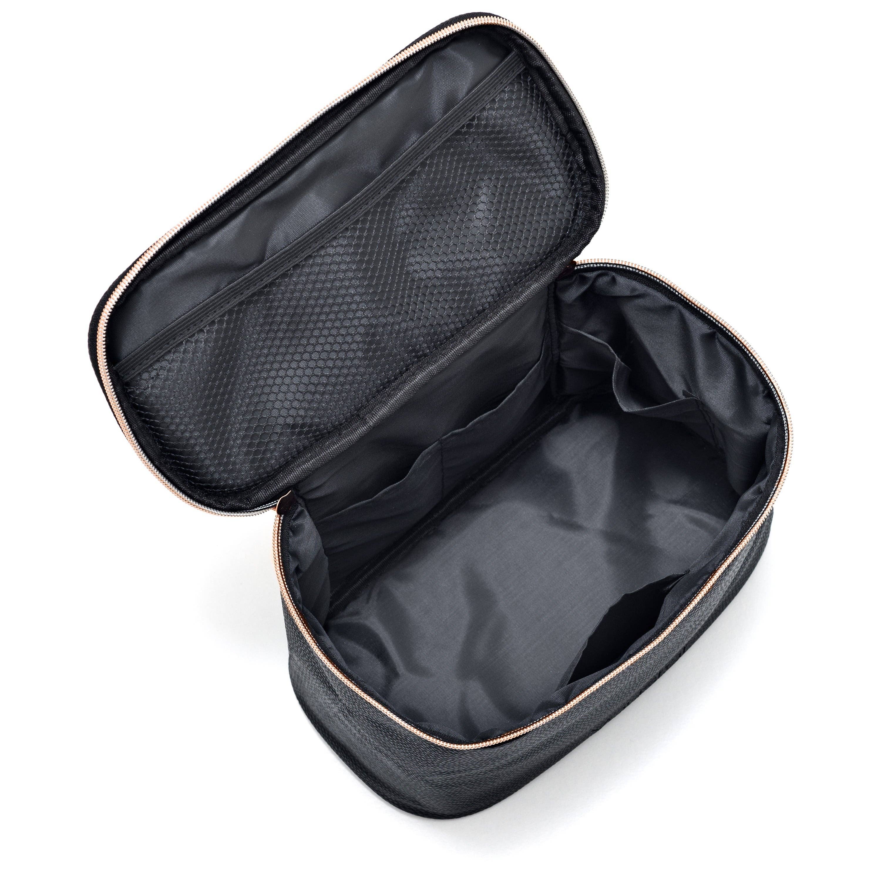 Dobner Kosmetik - Wholesale Make-up tas/toilettas - youstar Make-uptas van hoogwaardig zwart lederlook2