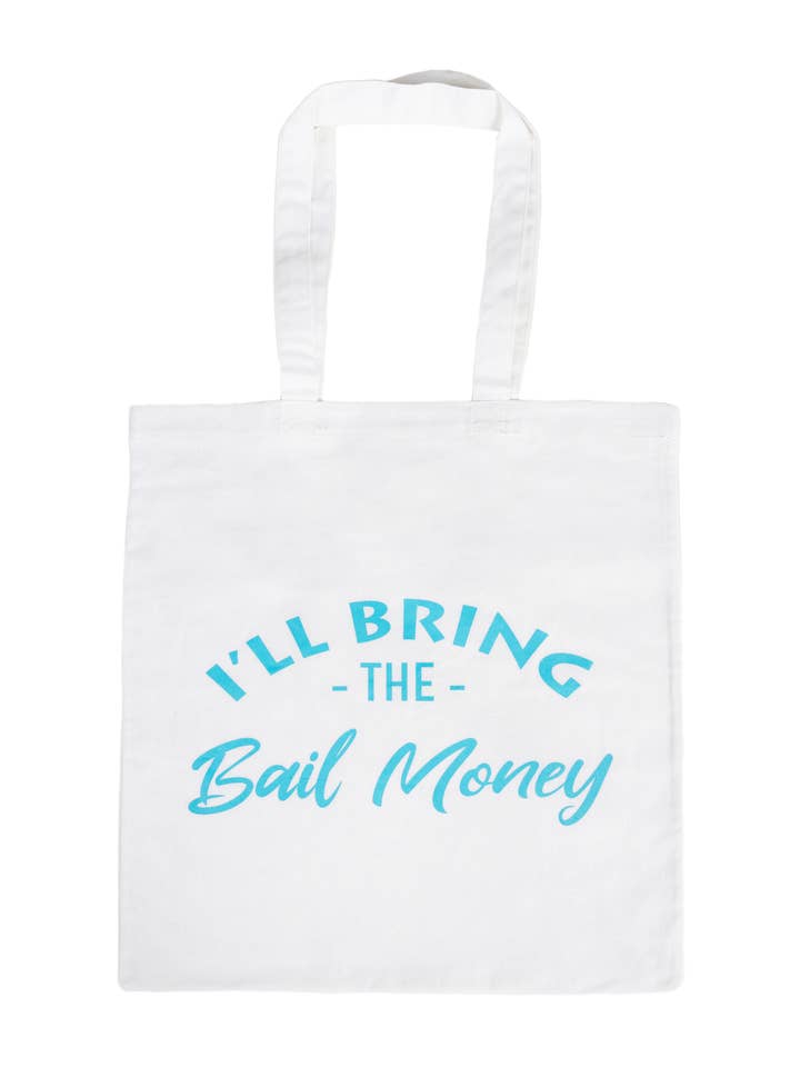 Bolsa de lona: I'll Bring The Bail Money (Aqua) para venta al por mayor de Funky Junque