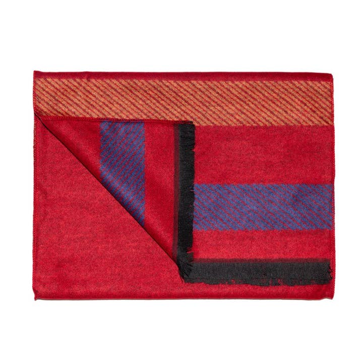 Red Stripe Bamboo Scarf for wholesale by Swole Panda