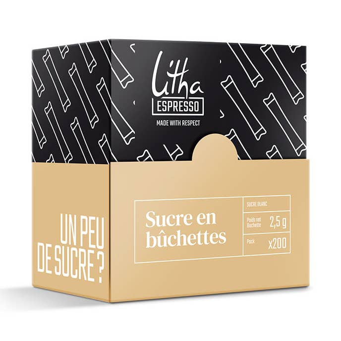 Buchette Sucre 2.5g x 200 for wholesale by Litha Espresso