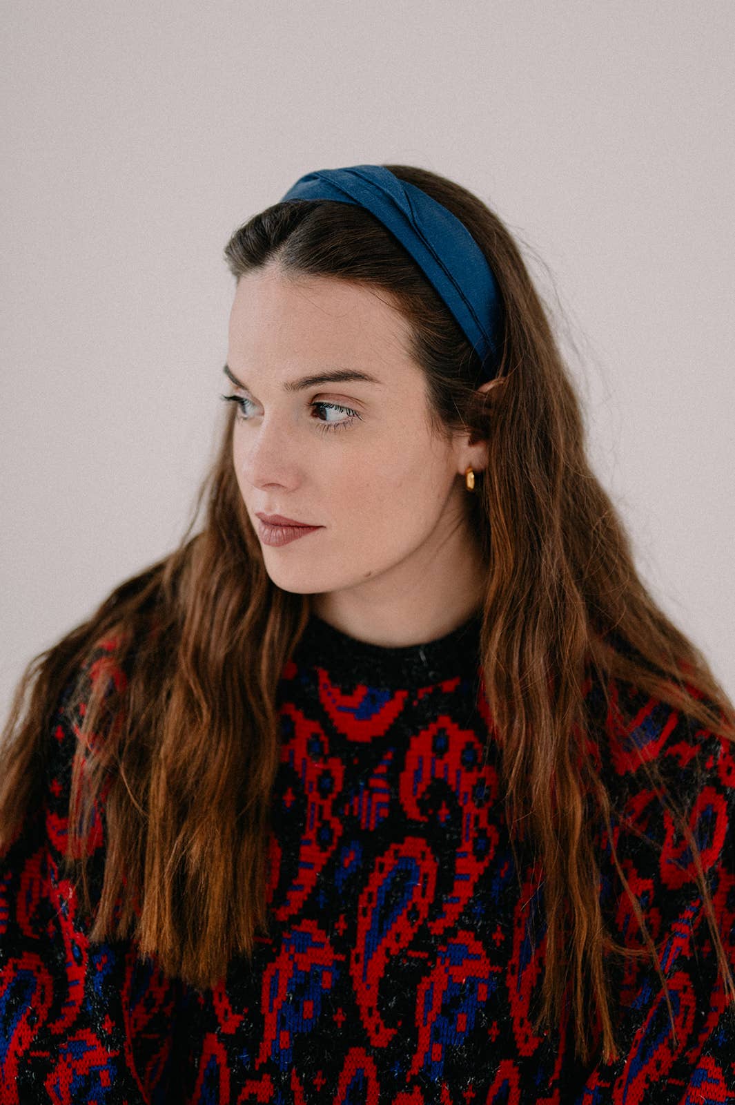 Nuevemi - Wholesale Fashion Headband - Women's - Blue Turban Headband1