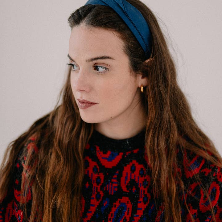 Nuevemi - Wholesale Fashion Headband - Women's - Blue Turban Headband1