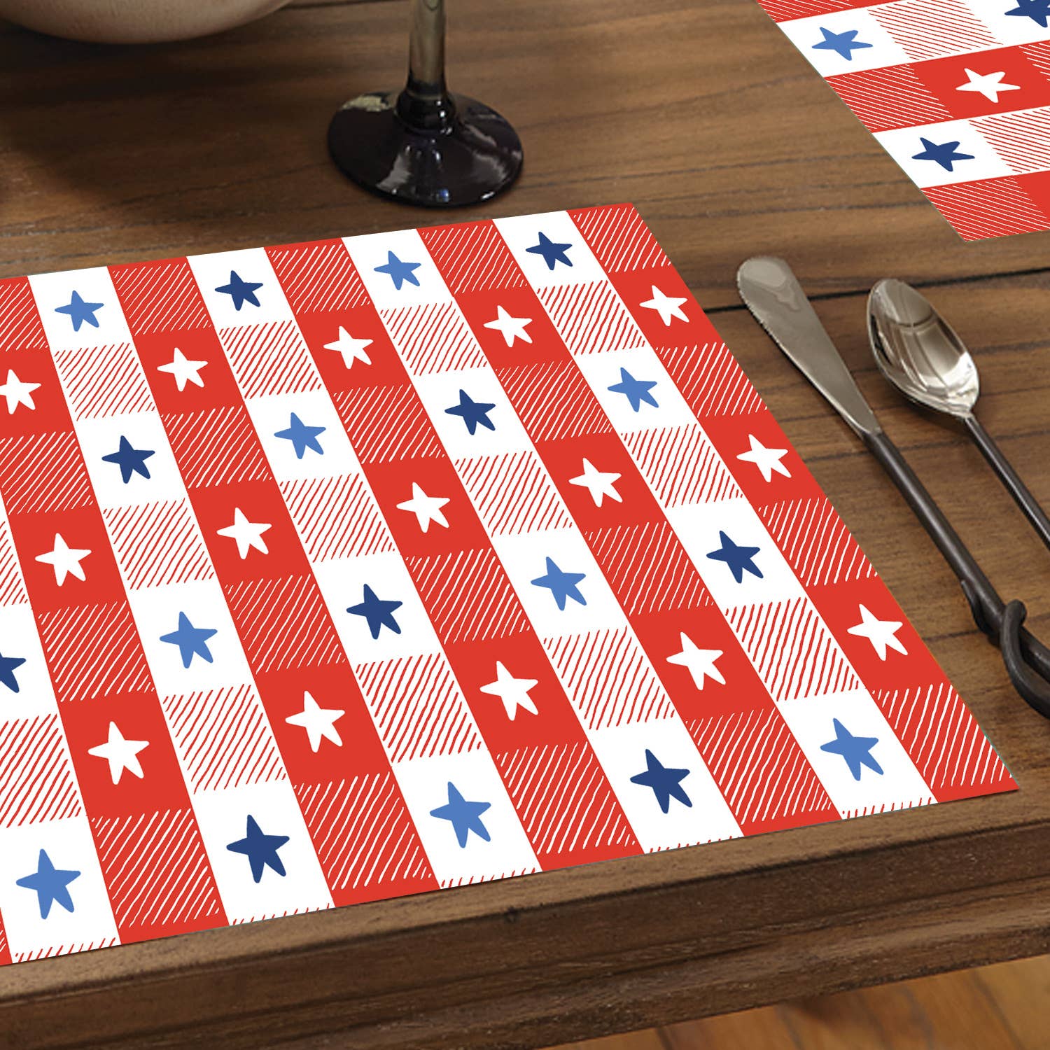 CounterArt/Highland Home/Thirstystone - Wholesale Placemat - "Patriotic Picnic" Premium Paper Stock Placemats 24 Sheet5