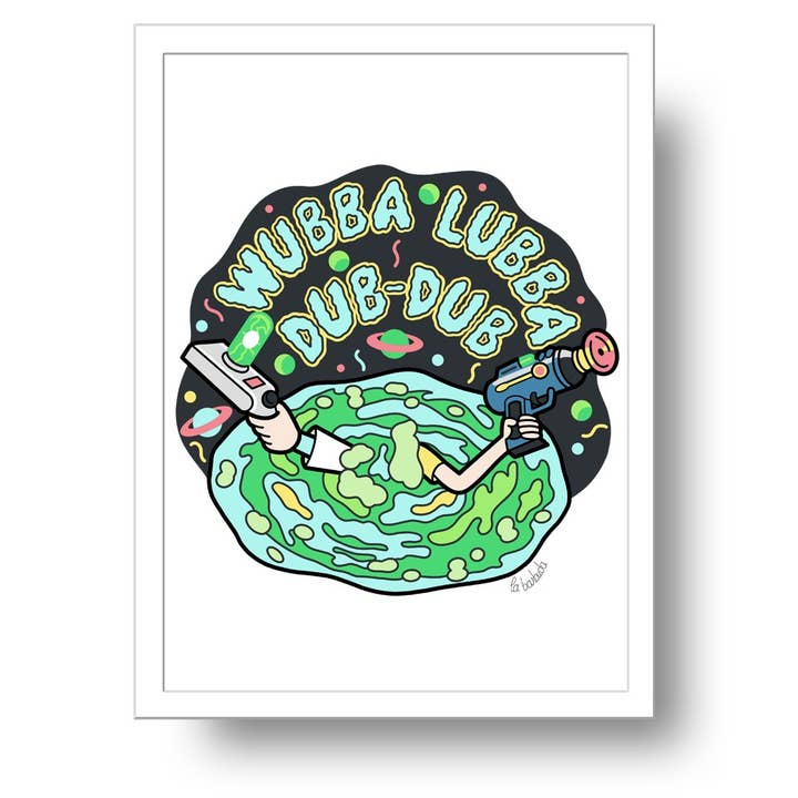 Multicolored Wubba Lubba Dub-Dub Print By La Barbuda for wholesale on Faire