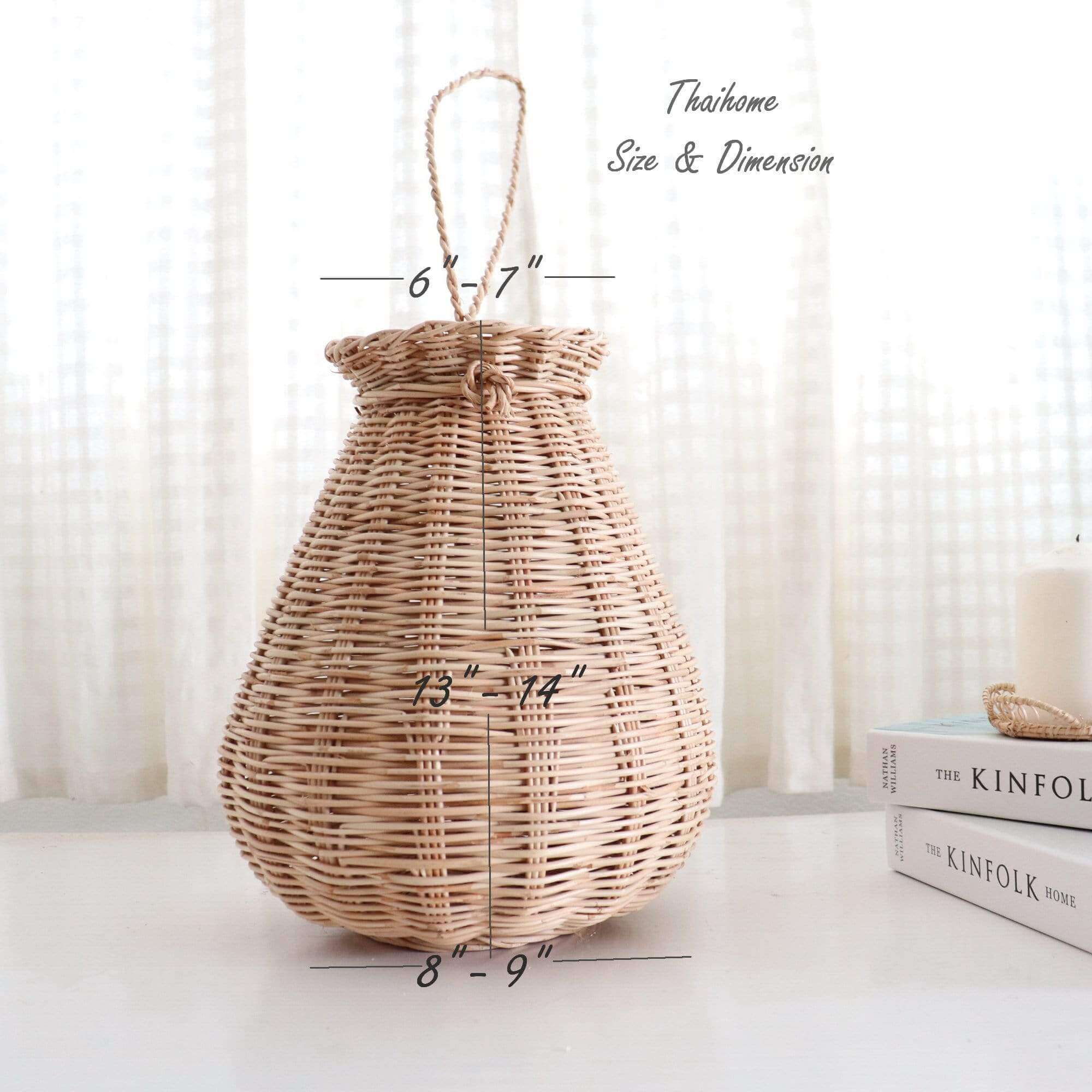 Thaihomeshop – wholesale Vase – WA RIN YA - Rattan Handwoven Vase3