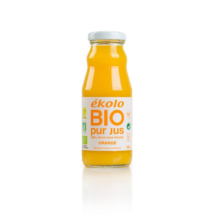 ekolo - Wholesale Fruit Juice - Organic Orange Juice, 100% squeezed, 12 units x 200 ml.3