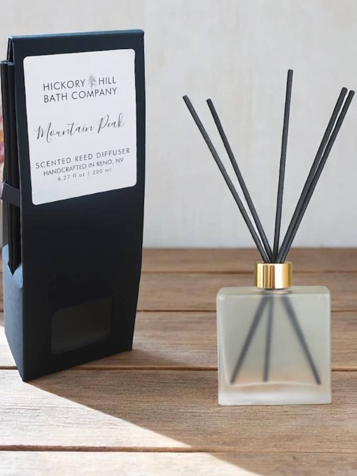 Mountain Peak Reed Diffuser Eco Friendly Elegant & Non-Toxic for wholesale by Hickory Hill Bath Company
