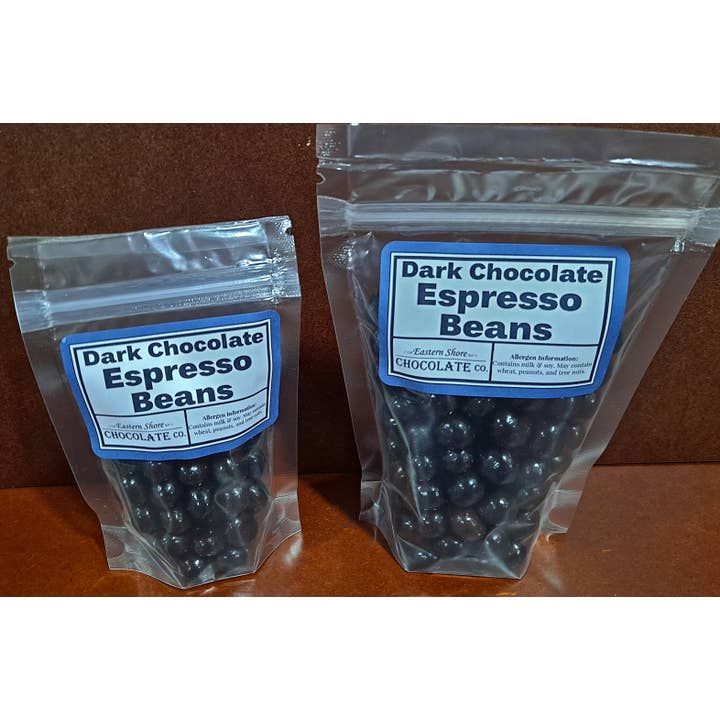 Espresso Beans (Dark Chocolate) for wholesale by Eastern Shore Chocolate Company