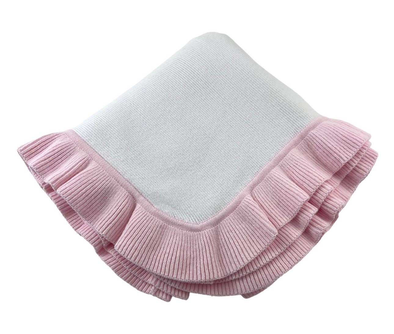 Zsa Zsa & LoLLi Monogram Blanks - Wholesale Bedding Blanket - Kids & Baby - Nap Time RUFFLE Edge Cotton - Baby Quilt Blanket1