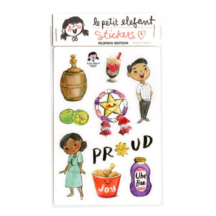 Proud Filipino Sticker Sheet for wholesale by Le Petit Elefant