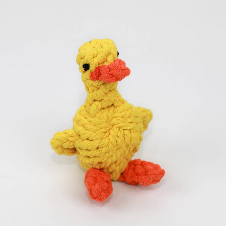 Knotty Pawz Handcraft Pets Toys - Wholesale Pet Rope Toy - Dog - Sunny the Yellow Duck Rope Toys - For Small Dogs