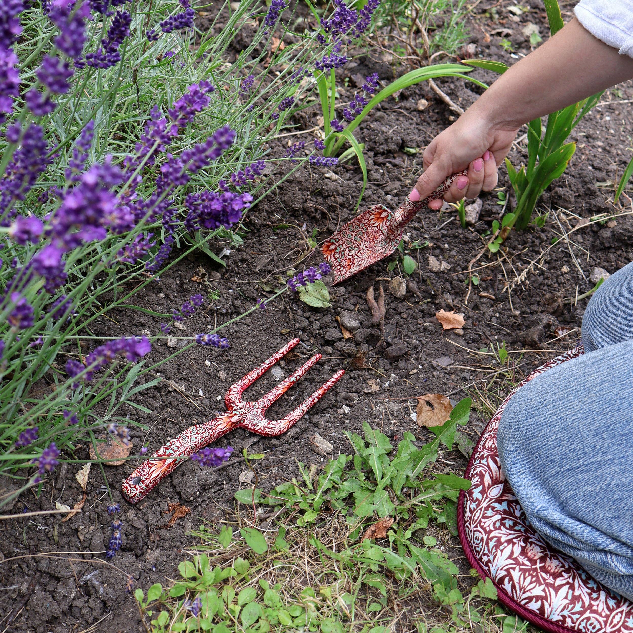 Robert Frederick Ltd - Wholesale Garden tool - Orange Grove Fork and Trowel Garden Tool Set - William Morris Design3