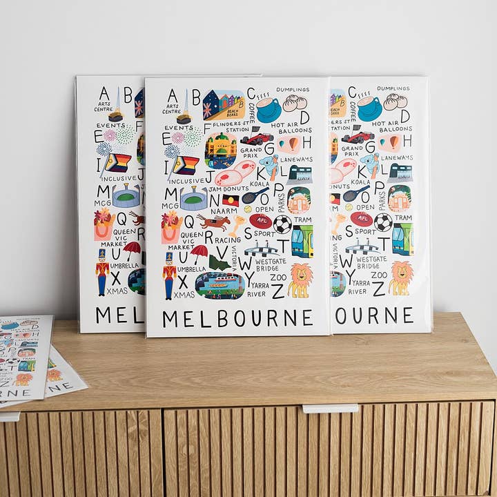 Elise Gow Designs - Wholesale Art print - A-Z Melbourne - A3 & A4 Wall Art Prints- Melbourne Series7
