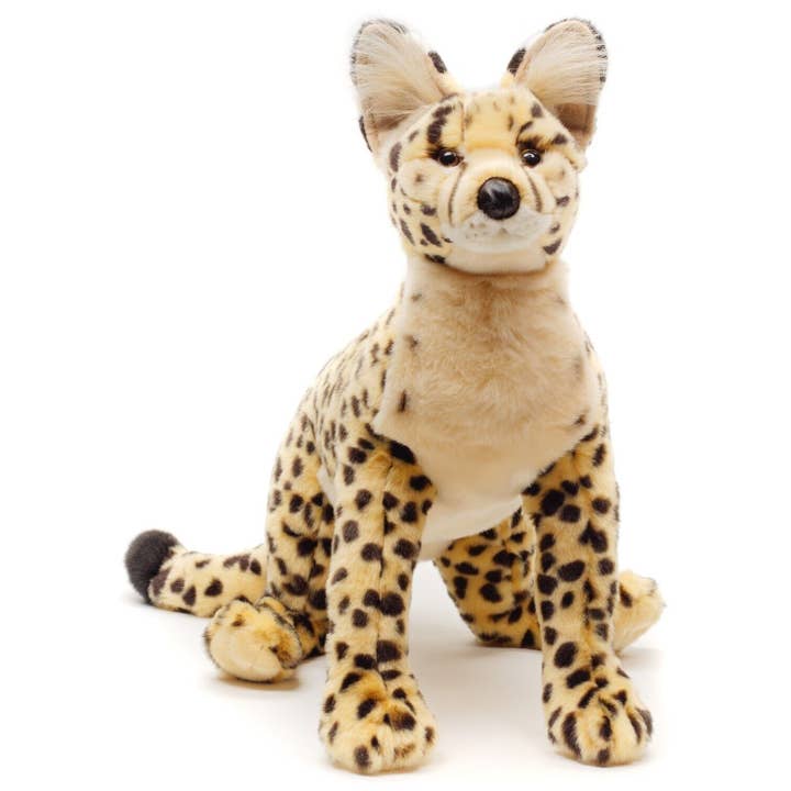 Uni Toys - Wholesale Stuffed/Plush Toy - Kids & Baby - Savannah cat lying down - 60 cm (length) cuddly/plush toy