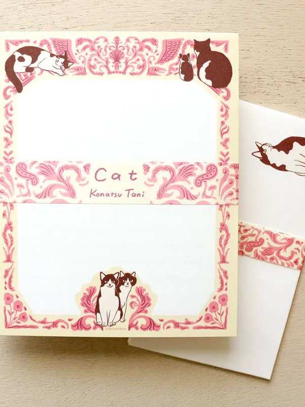 Kanako Tanigawa Letter Set | Cat / Swan Design for wholesale by 「FUNJI」In Japan