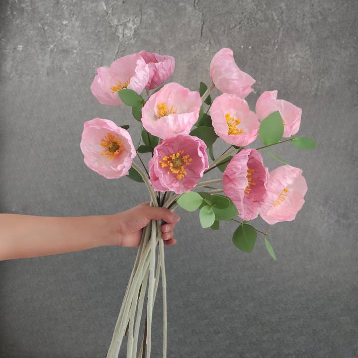 ACNITE Artist Boutique - Wholesale Artificial Flowers - Silk poppy flowers Large poppy flower faux flowers wedding