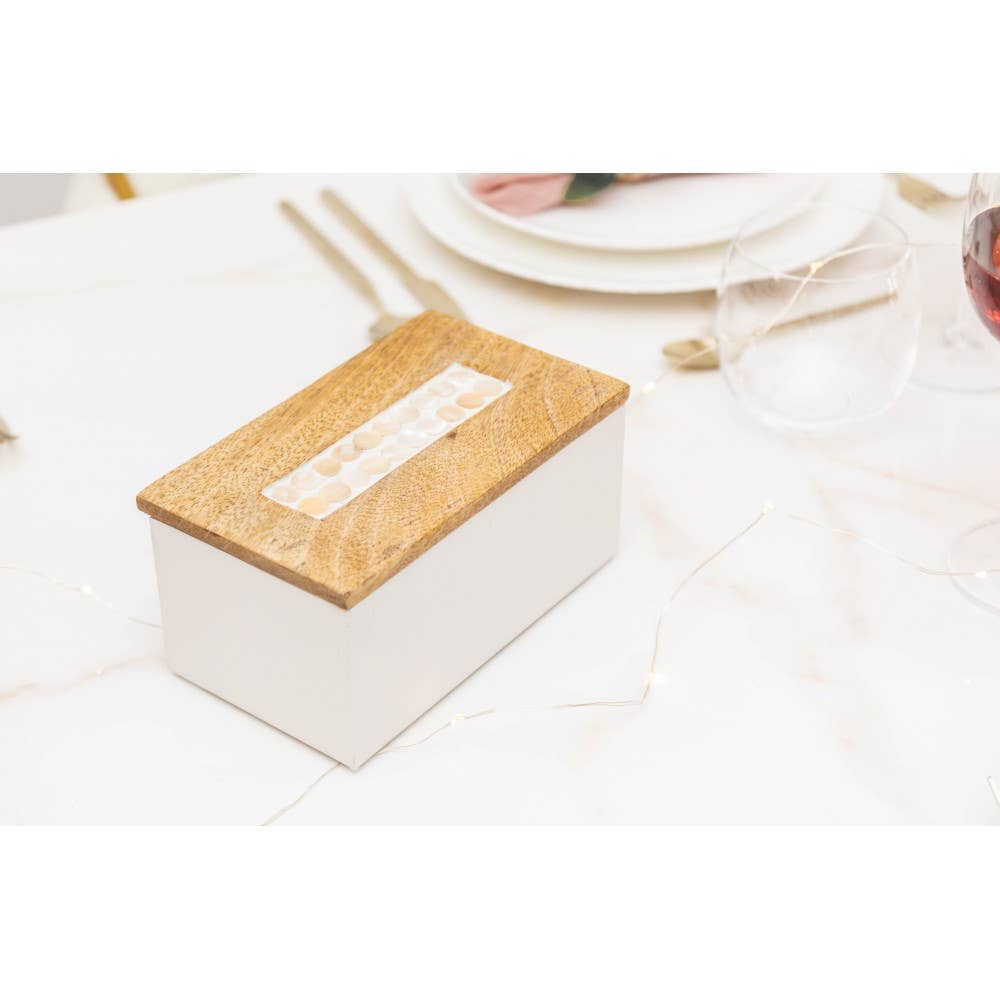 AULICA - Wholesale Food Storage Container - White box with wooden lid 18x11x7.5cm1