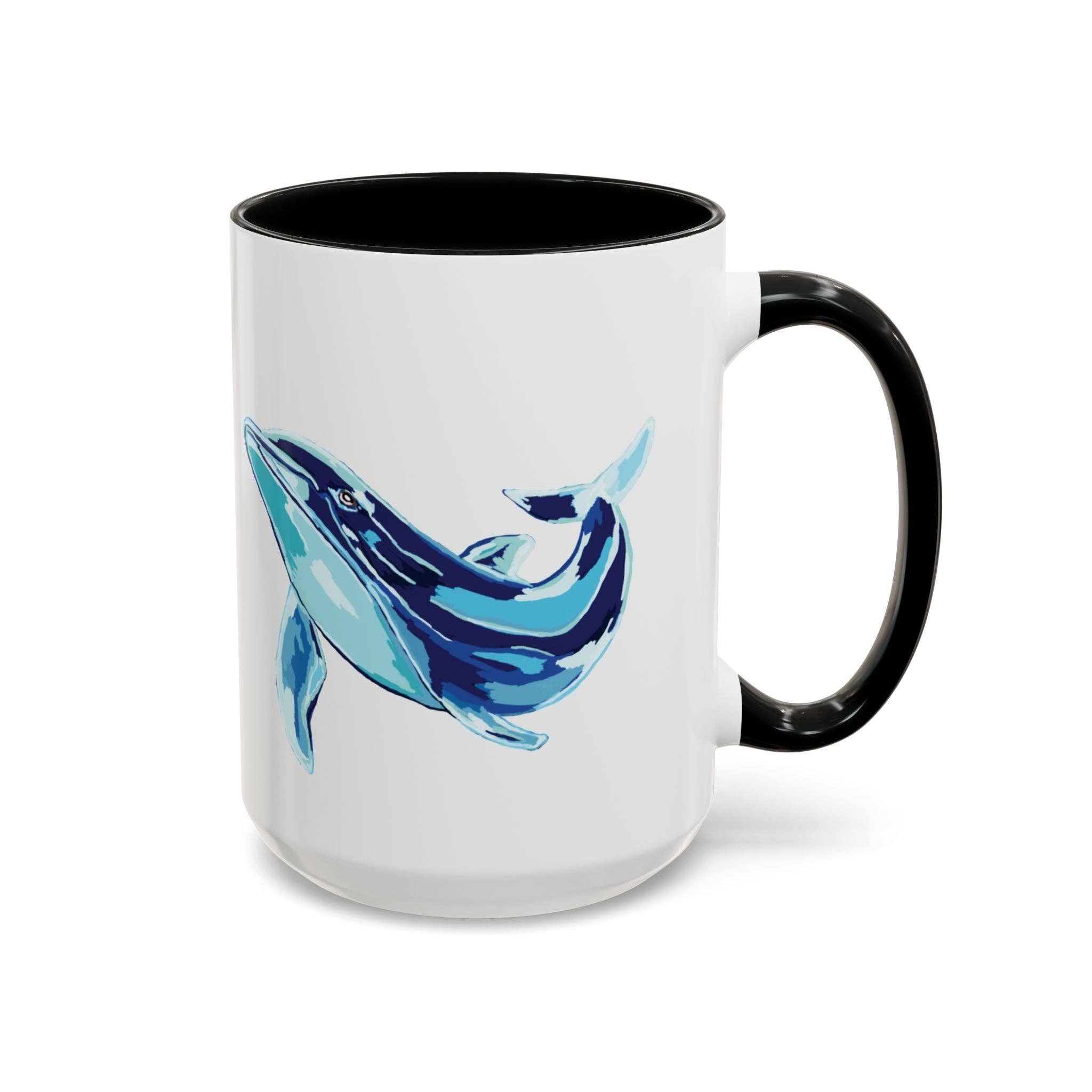 Blue Cava – Großhandel Kaffeebecher – Blauwal Ozeanleben Zwei-Ton Keramik Kaffeetasse - 11 oz & 15 oz11