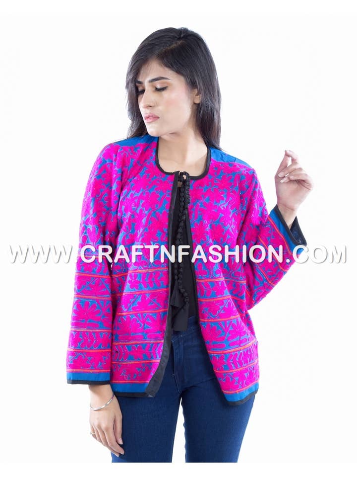 Meghcraft - Wholesale Jacket - Women's - Indian Handmade Embroidered Jacket-Women's Bohemian Jacket10