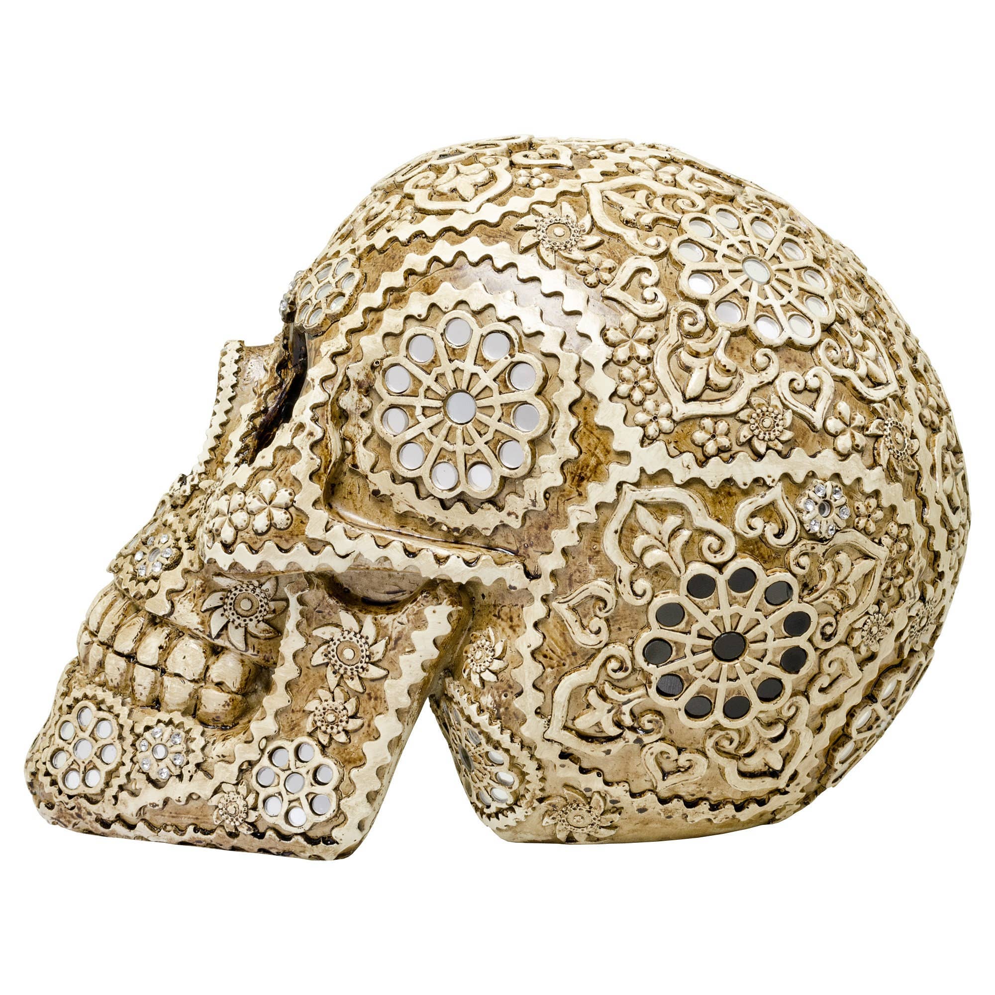 Febland - Wholesale Sculpture - Striking Jewelled Gothic Skull Sculpture Home Decor6