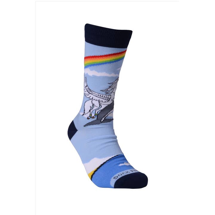 Sock Panda - Wholesale Socks - Unisex - Land of Dreams Socks - Fire Breathing Unicorn on a Dolphin!3