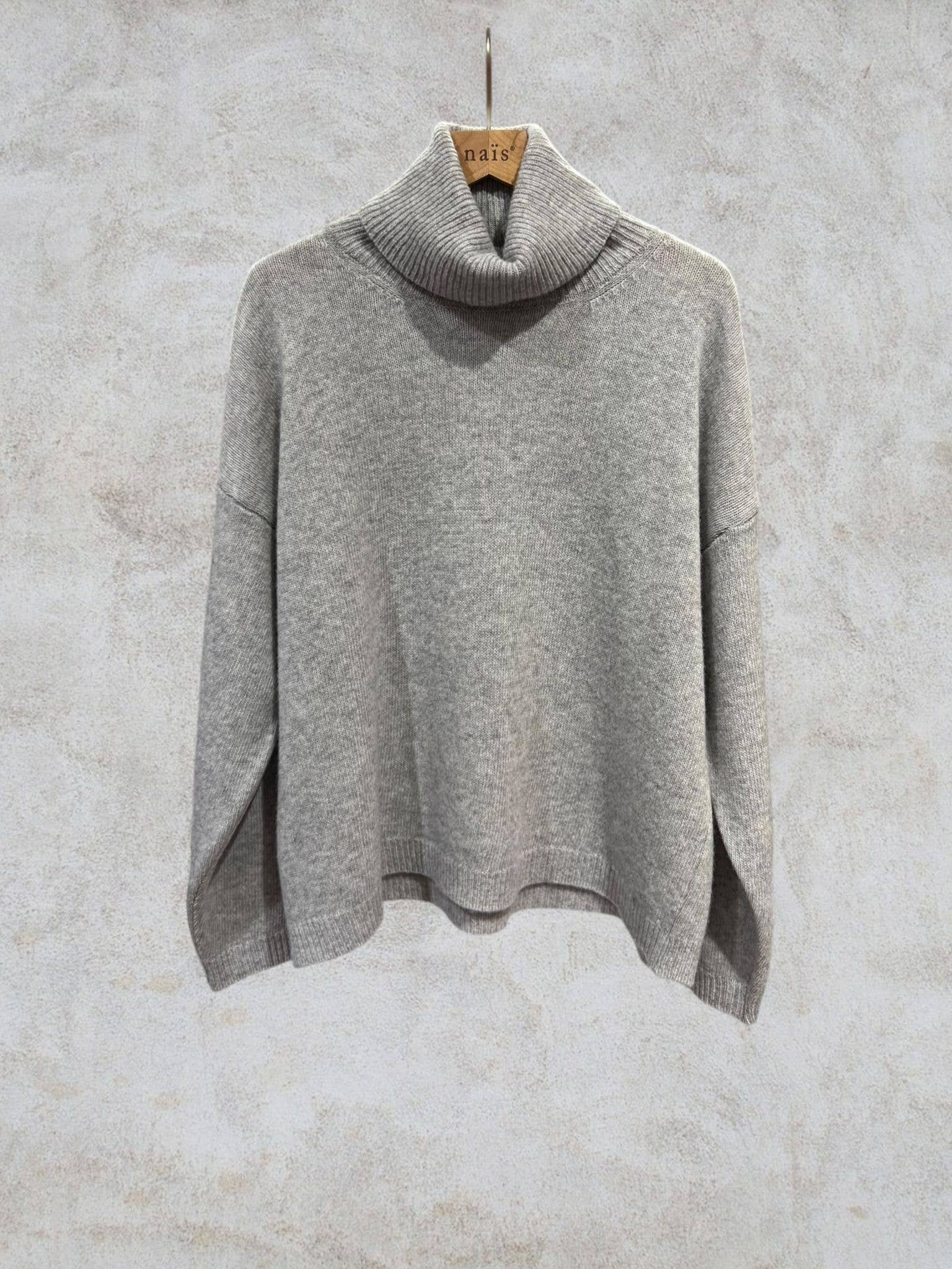 NAÏS PARIS - Vente Pull en maille – femme - Pull col roulé manches longues 100% laine merinos extrafine6