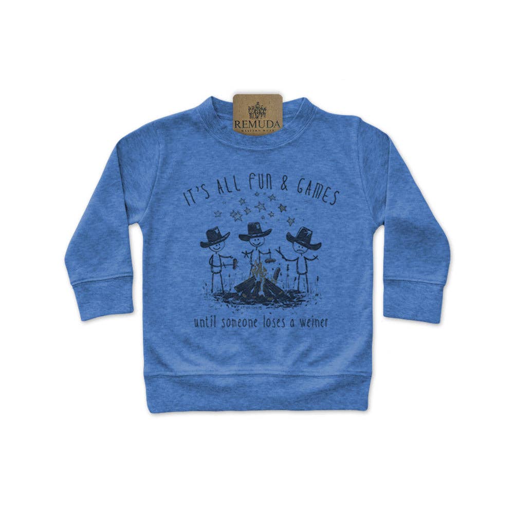 Remuda Western Wear - Wholesale Shirt - Baby - It's All Fun & Games Until Someone Loses A Weiner - Infant Pullover4